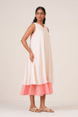 Pink-Peach Tiered Dress