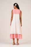 Pink-Peach Tiered Dress