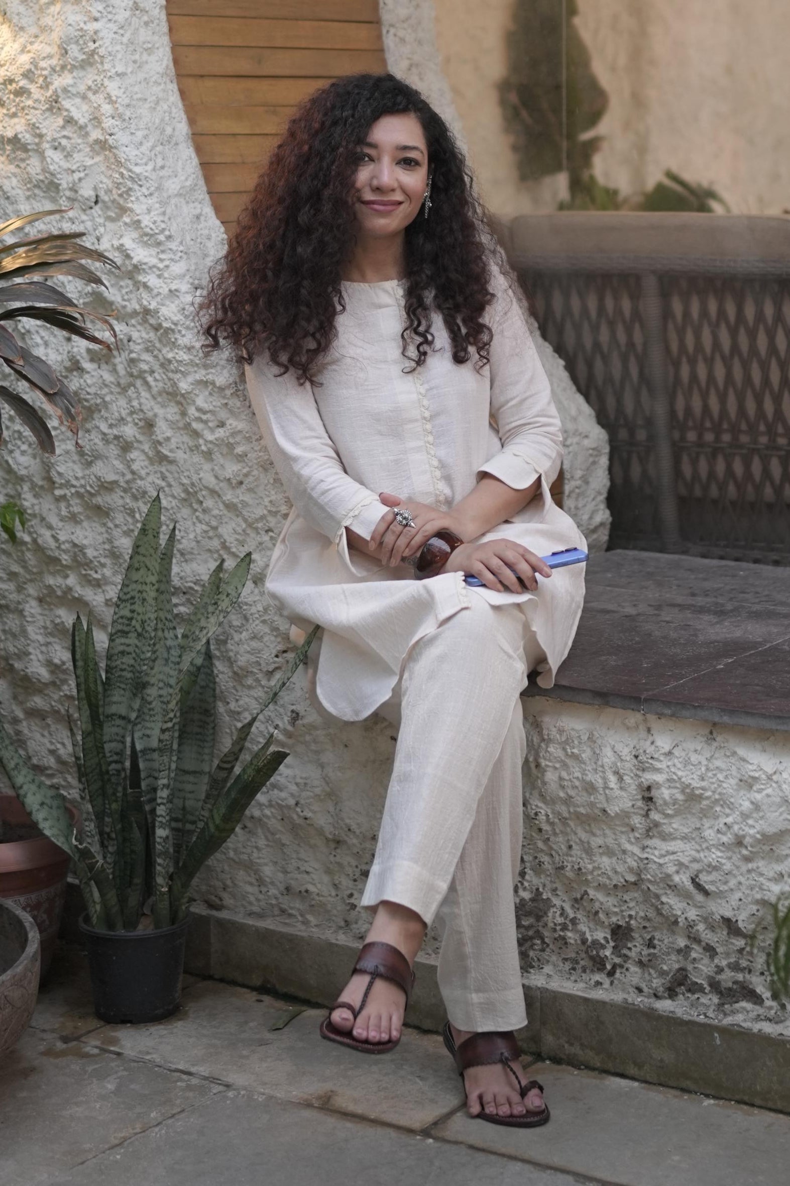 Premium Organic Cotton Safed Cord-Set