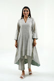 Floral block-print handloom kurta