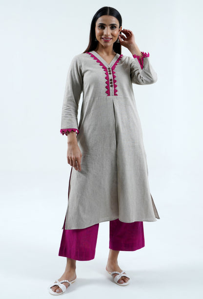 Handloom Cord Set with Rani Pants