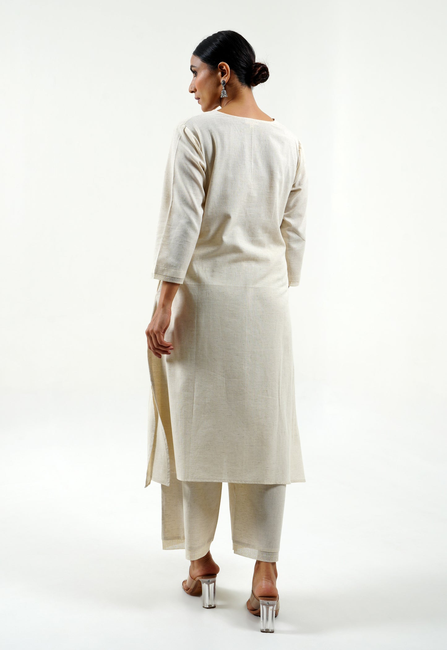 Ivory Cotton-linen Cord-Set