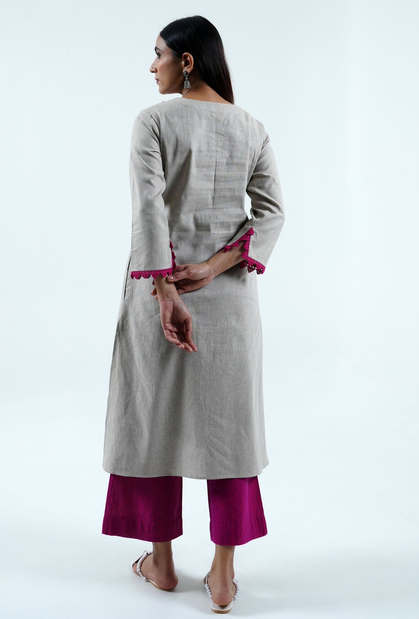 Handloom Cord Set with Rani Pants