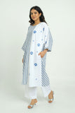 Embroidered Patchwork Tunic - Cyan India