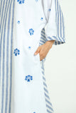 Embroidered Patchwork Tunic - Cyan India