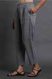 Embroidered Stripes Kurta Set - Cyan India