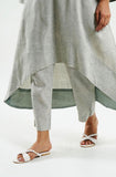 Floral block-print handloom kurta - Cyan India