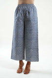 Geo Block Print Pants - Cyan India