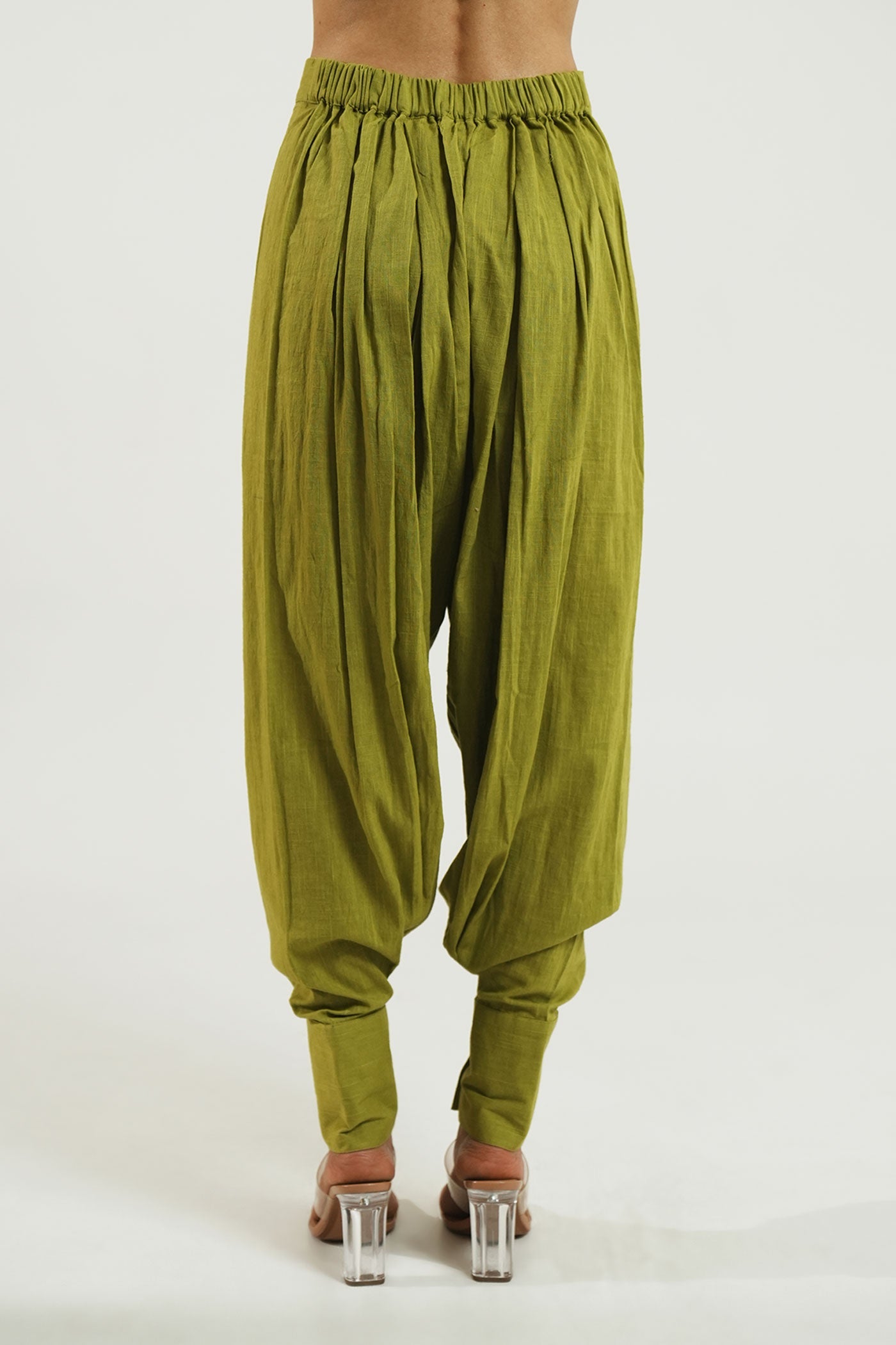 Green Dhoti Pants - Cyan India