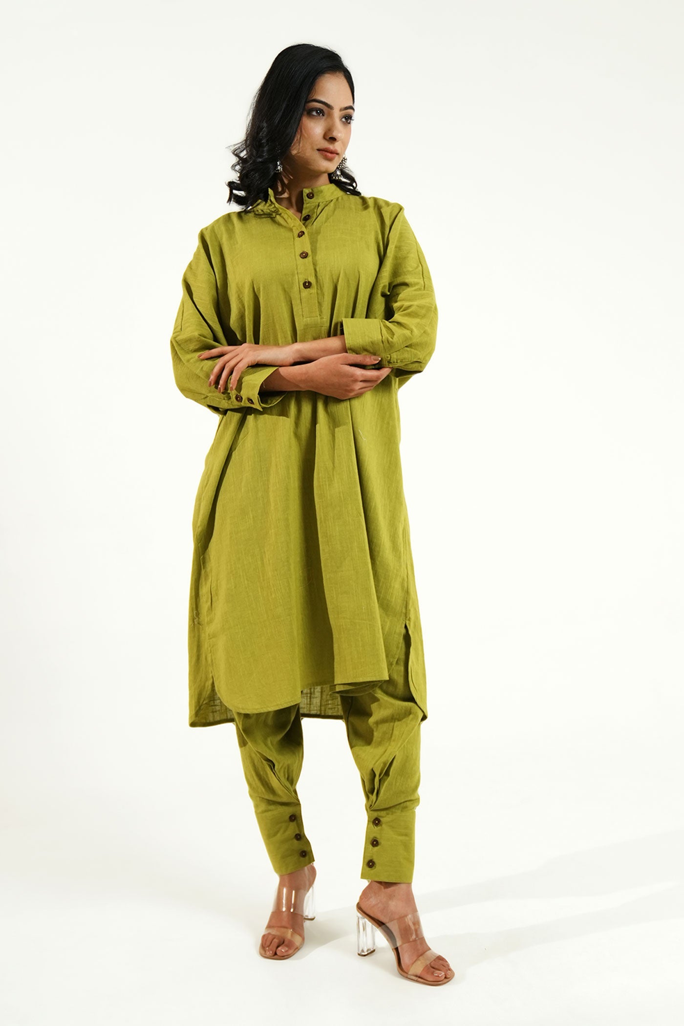 Green Dhoti Pants - Cyan India
