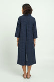 Handloom Indigo Ikat Dress - Cyan India