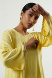 Lemon Yellow Modal Satin Set - Cyan India