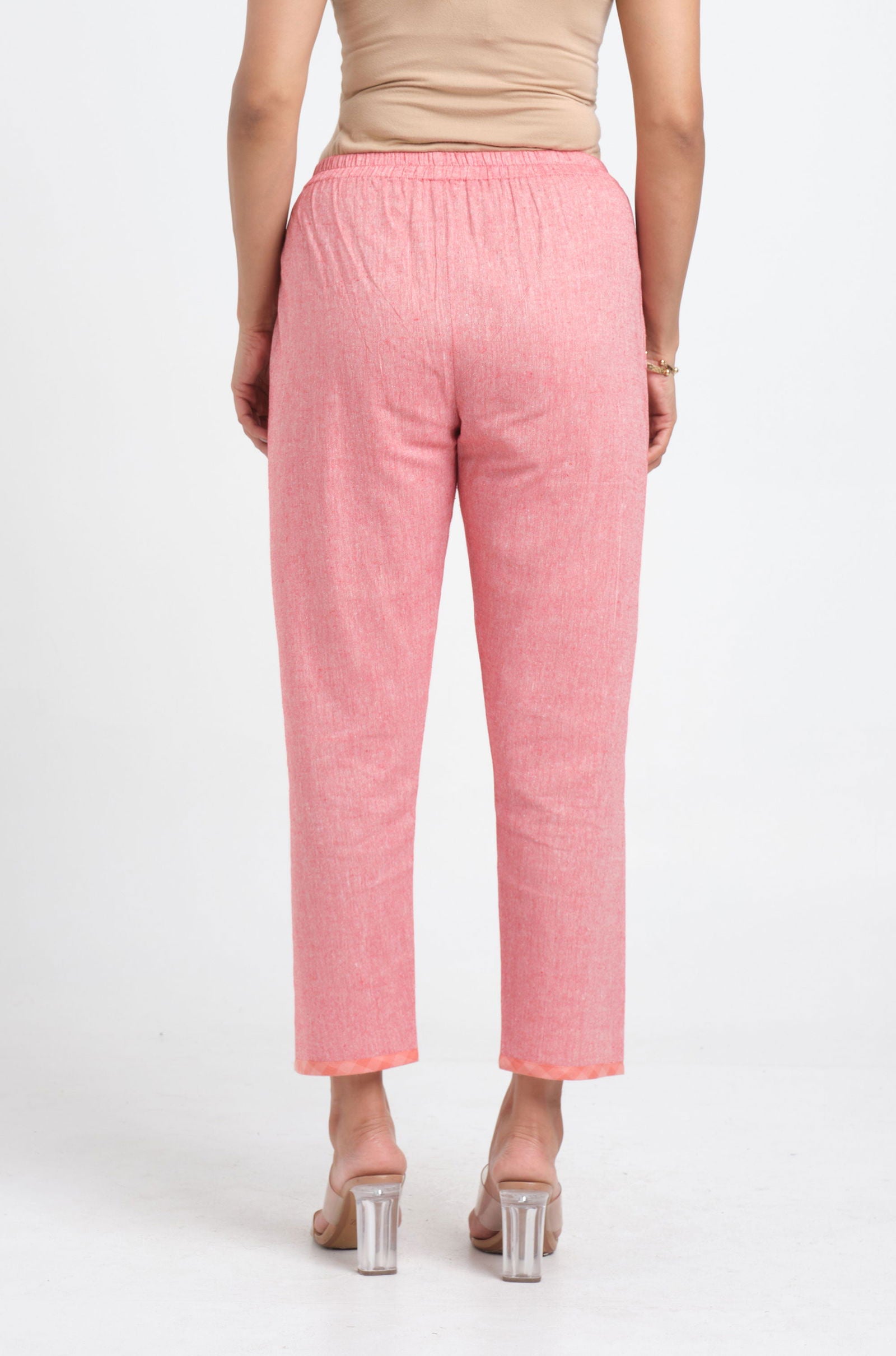 Old Rose Chambray Pants - Cyan India
