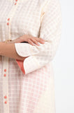 Peach Dobby Kurta - Cyan India