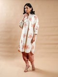 Peach block print kurta - Cyan India