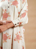 Peach block print kurta - Cyan India