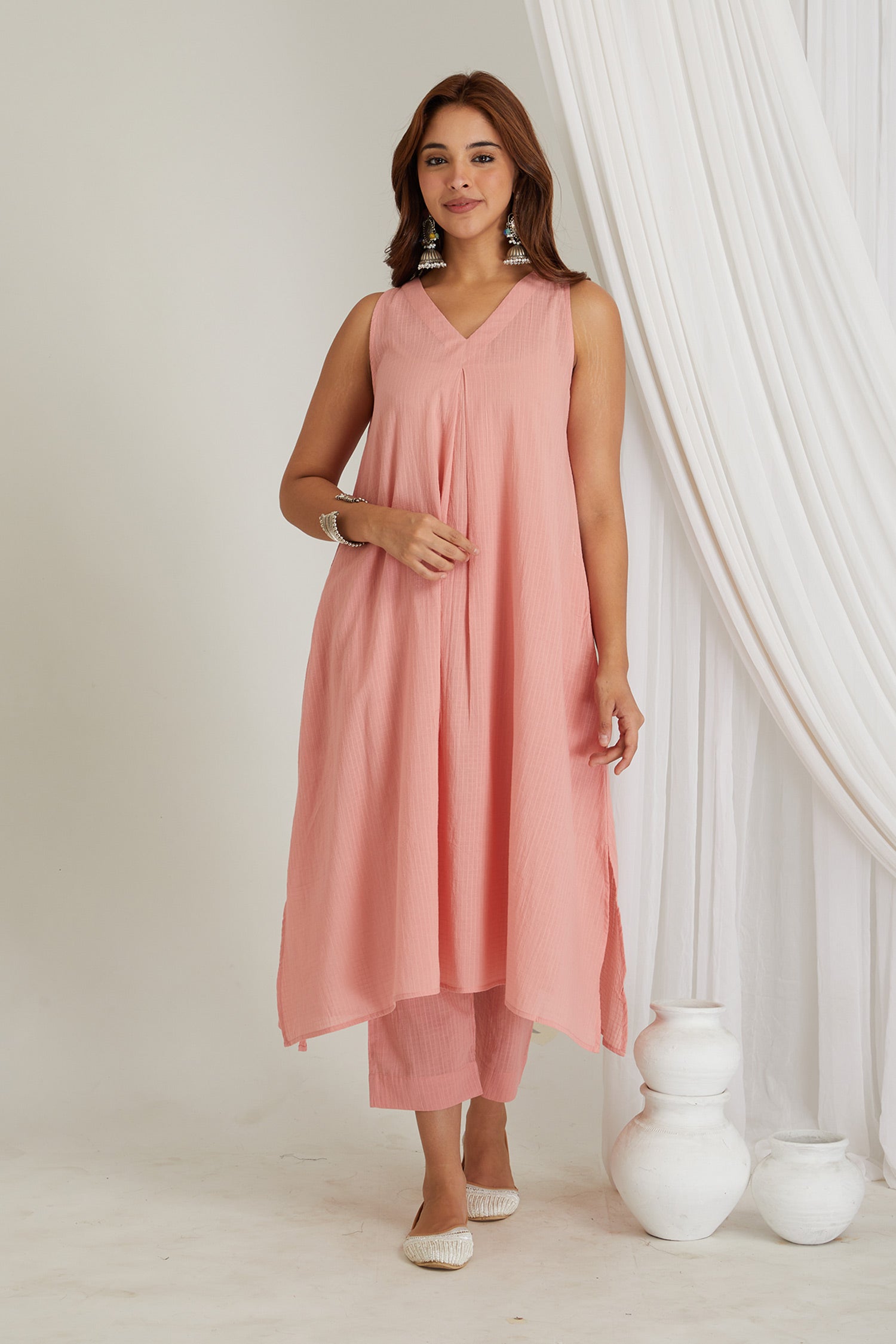 Pink Checkered Cord-Set - Cyan India