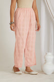 Pink Checkered Cord-Set with Slip - Cyan India