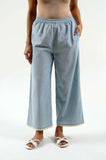 Powder Blue Soft Cotton Pants - Cyan India
