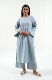 Powder Blue Soft Cotton Pants - Cyan India