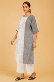 Premium Cotton Block-Print Choga - Cyan India