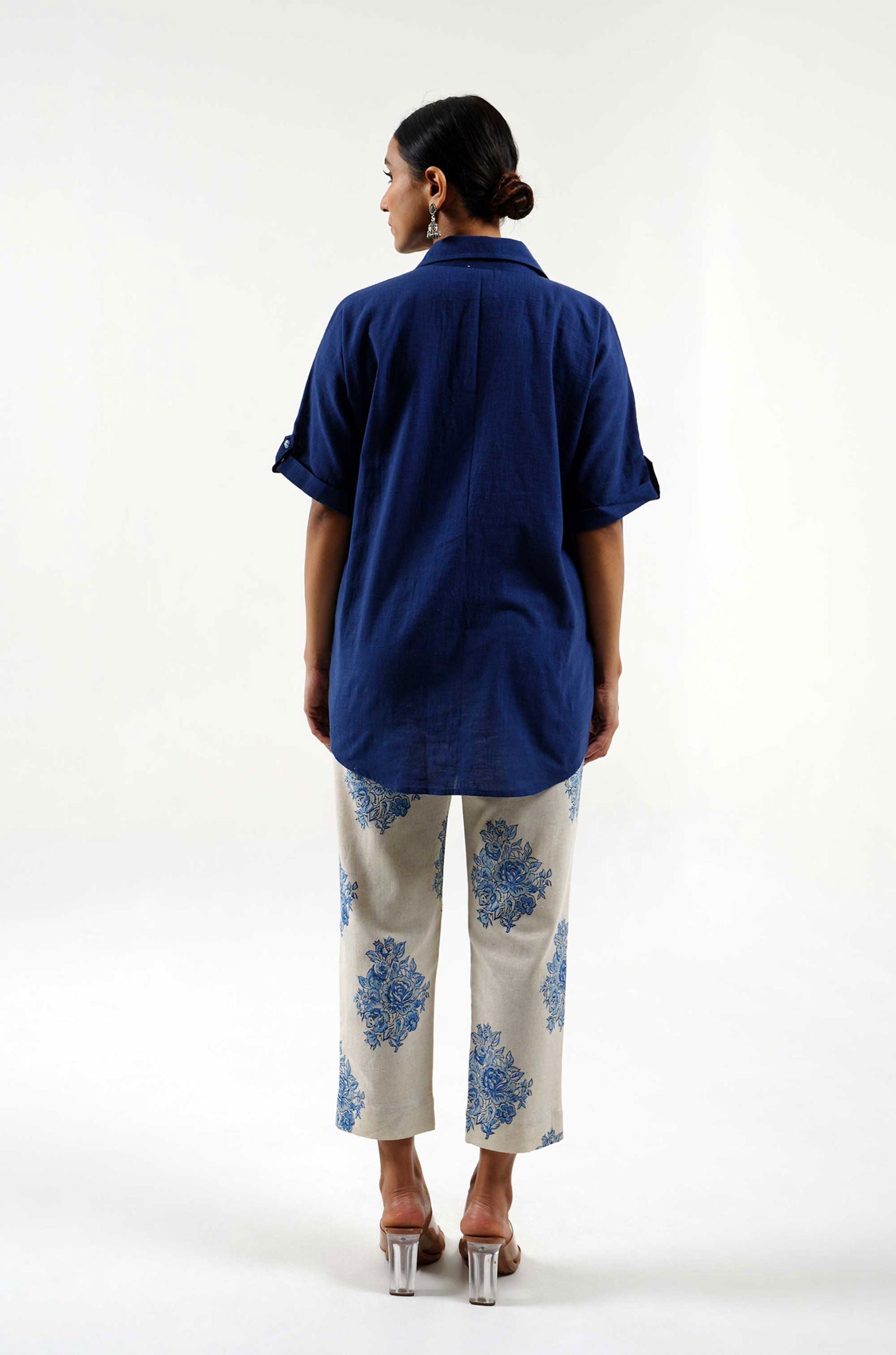 Rich Blue Cotton Shirt - Cyan India