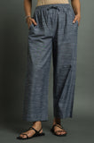 Slub Chambray Pants - Cyan India