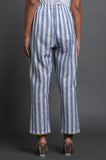 Striped Cotton Pants - Cyan India