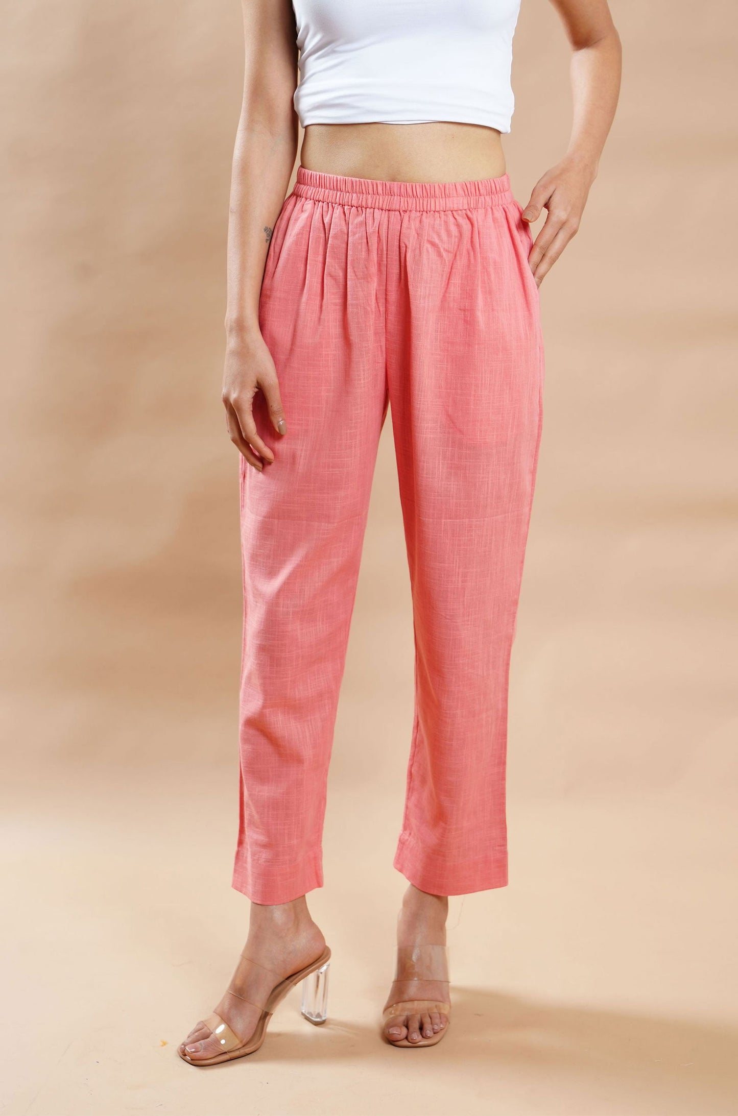 Summer Bloom Cotton Pants - Cyan India