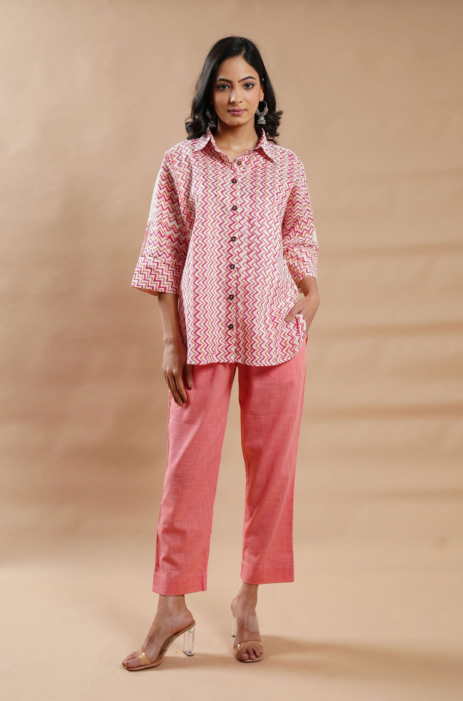 Summer Bloom Cotton Pants - Cyan India