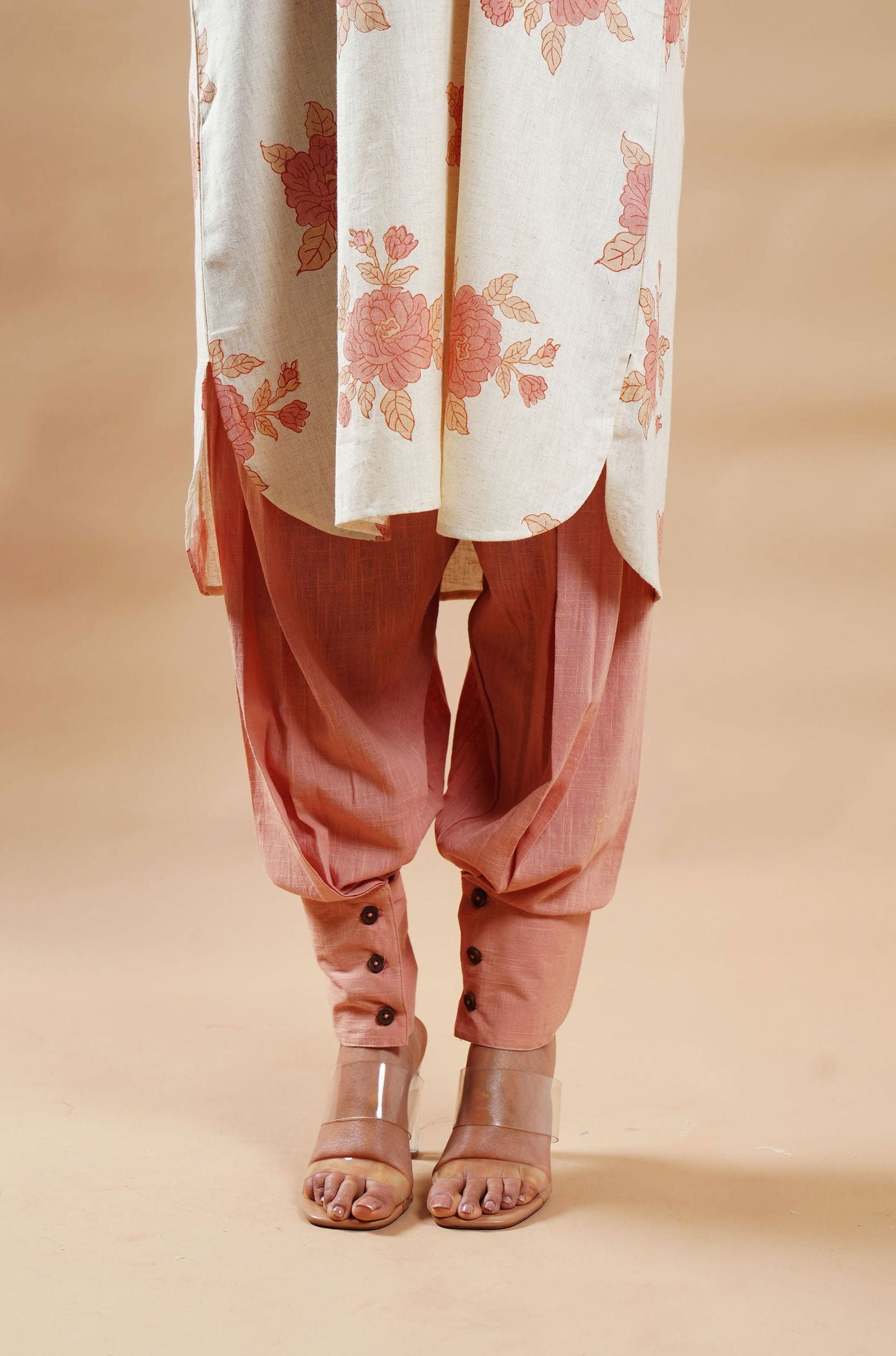 Summer Bloom Dhoti Pants - Cyan India