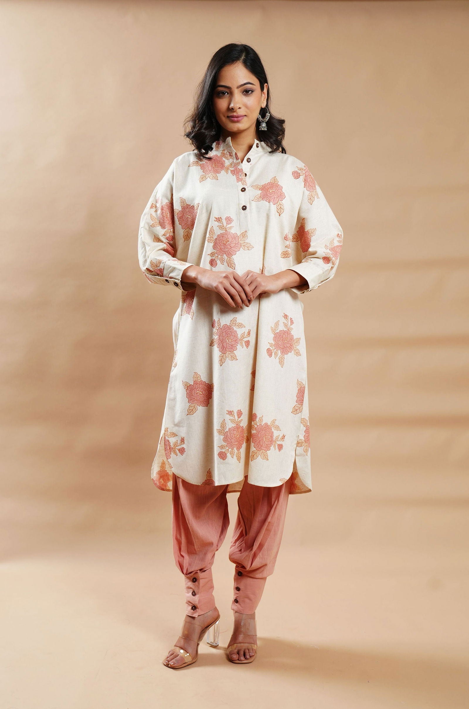 Summer Bloom Dhoti Pants - Cyan India