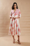 Summer Bloom Soft Cotton Dress - Cyan India