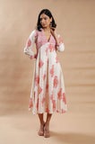 Summer Bloom Soft Cotton Dress - Cyan India