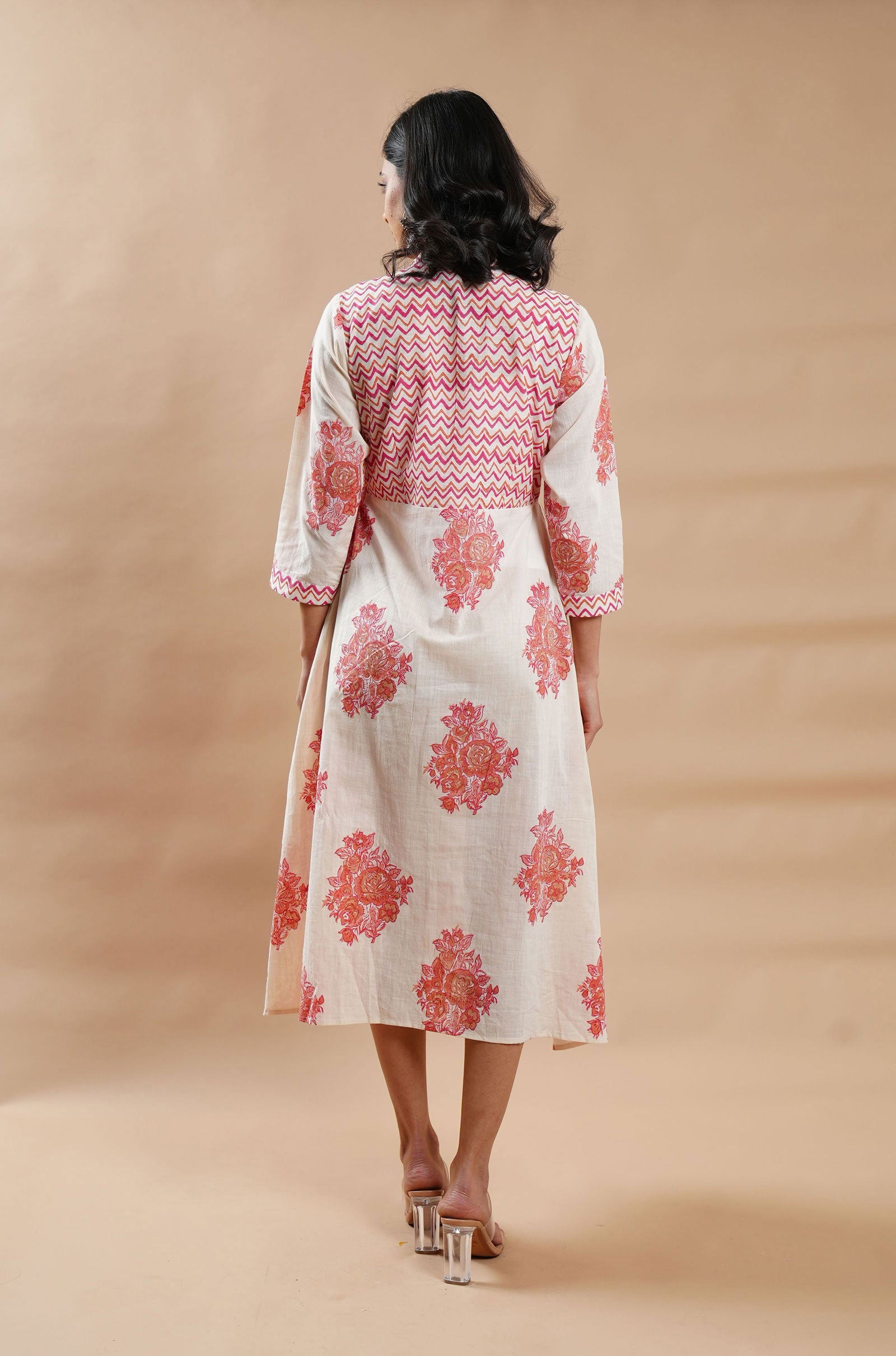 Summer Bloom Soft Cotton Dress - Cyan India