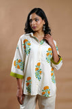 Summer Spruce Floral Shirt - Cyan India