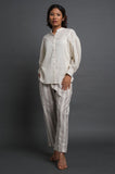 White Cotton Comfort Shirt - Cyan India
