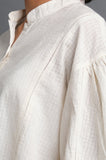 White Cotton Comfort Shirt - Cyan India