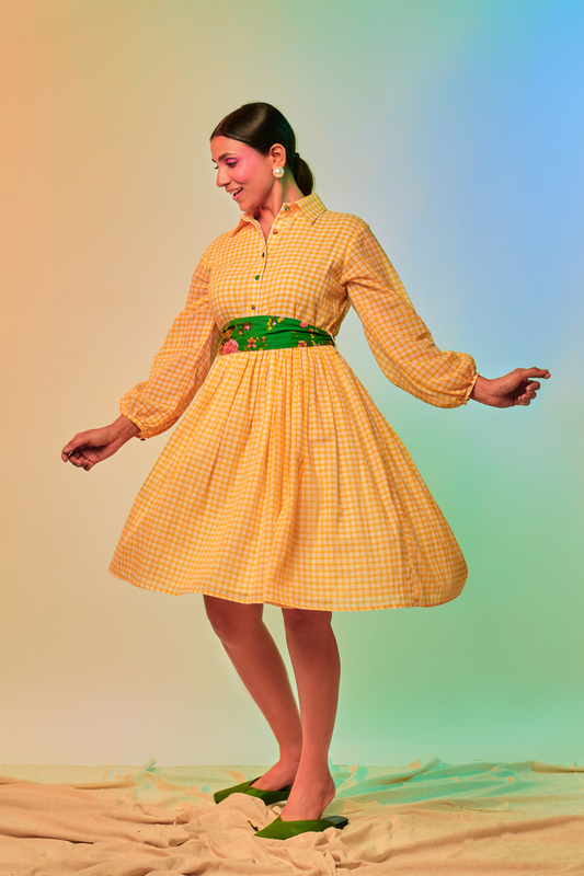 Pop Checks Cotton Dress