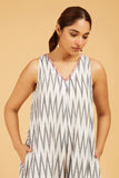B&W Ikat Maxi Dress